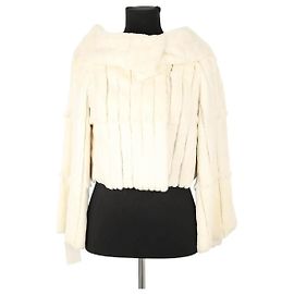 Karl Lagerfeld Ecru fur jacket Cream