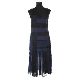 Nina Ricci Vestido de Algodón Marino Azul marino