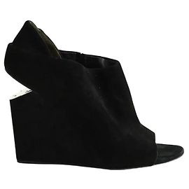 Escarpins Alexander Wang en daim noir Noir