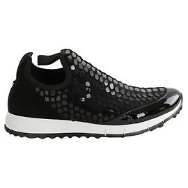 Jimmy Choo Schwarze Lackledersneaker Schwarz