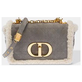 Sac DIOR Dior Caro en Suède Gris - 103071 Gris