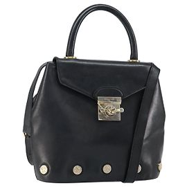 Salvatore Ferragamo Pelle Vintage Nero