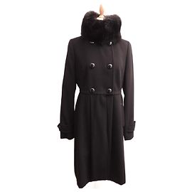 Max Mara Stunning Russian collar fox coat Size 38 Black