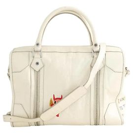 Zadig & Voltaire Bolso de hombro Sunny en cuero blanco Blanco