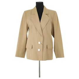 Saint Laurent Blazer aus Baumwolle Khaki Khaki