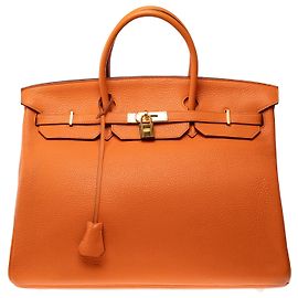 Hermès Bolsa HERMES Birkin 40 em Couro Laranja - 103115 Laranja