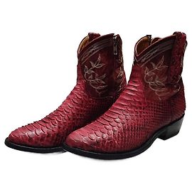 Mexicana Black Exotic Leather Boots Black