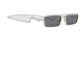 Gucci GG1568S Óculos de sol de metal e strass Dourado