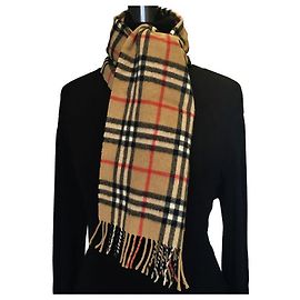 Cachecol Burberry de lã bege Bege
