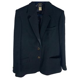 Blazer Céline de lã azul marinho Preto