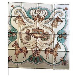 Lenço de seda Hermès Paperoles 90x90cm Multicor