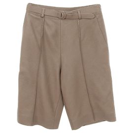 Pantaloni in pelle di cervo Hermès Marrone