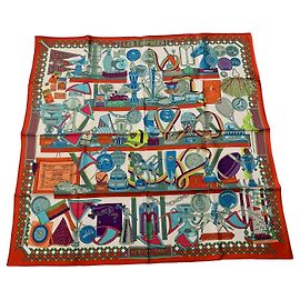 Sciarpa di seta Hermès Trofei 90x90 cm Multicolore