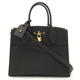 Louis Vuitton City Steamer MM Handbag/Shoulder Bag Black