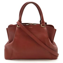 Bolso tote Cartier C de SM en Burdeos Burdeos