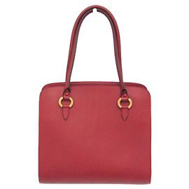 Bolsa de couro vermelho D Charm da Delvaux Vermelho