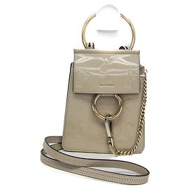Bolsa de couro Chloé Faye Bege