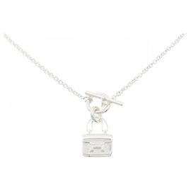 Hermès Hermes Amulet Constance Necklace Silvery
