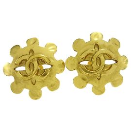 Chanel Vintage Flower Clip-On Metal D'oro