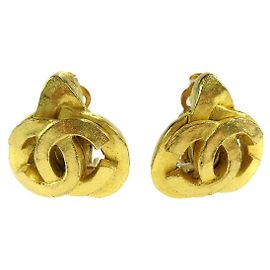Chanel Vintage CC Heart Clip-On Metal Small D'oro