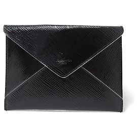 LOUIS VUITTON ENVELOPE INVITATION RUNWAY PM BLACK EPI LEATHER BAG Black