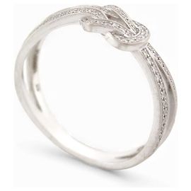 FRED INFINITE CHANCE RING 4B0886 T53 WHITE GOLD 18K 87 DIAMONDS 0.15CT Silvery