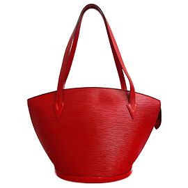 Louis Vuitton Saint Jacques Epi-Leder Tote Bag Rot