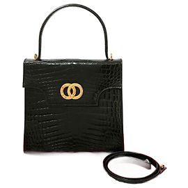 Céline CELINE Leather 2way Handbag Black