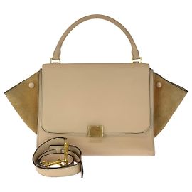 Céline Bolso de mano de cuero ante Trapeze de Celine Rosa