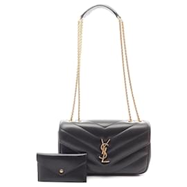 Yves Saint Laurent Sac à main en cuir LOULOU de Saint Laurent Noir