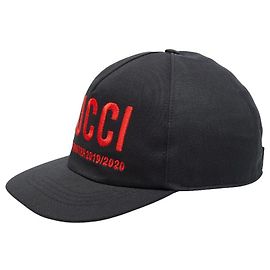 Gucci Embroidery Cotton Polyester Baseball Cap Black