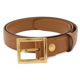 Bulgari Bvlgari Leather Belt Metallic Bronze