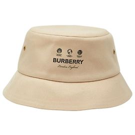 Chapéu bucket de algodão Burberry Marrom Bege