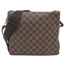 Louis Vuitton Naviglio Damier Shoulder Bag Brown