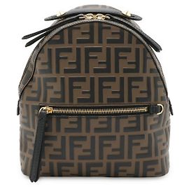 Fendi By The Way Leather Backpack Brown