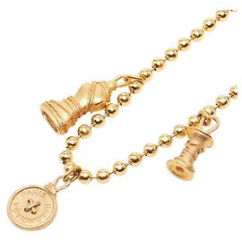 Colar com motivo de torso e botões Balenciaga Dourado Metálico