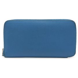 Portafoglio lungo Azap in pelle Epsom di seta Hermès Blu