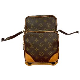 Louis Vuitton Amazon Monogram Leather Shoulder Bag Brown
