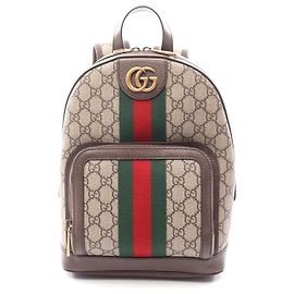 Gucci Ophidia GG Supreme Rucksack Braun Beige