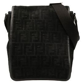 Sac Messenger Zucca Fendi Noir