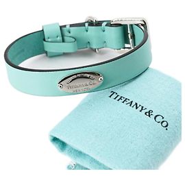 Tiffany & Co. Blue Leather Pet Collar Other