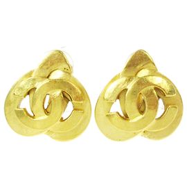 Chanel Vintage CC Heart Clip-On Metal Small D'oro