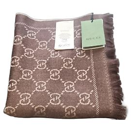Sciarpa Gucci GG Marmont. Marrone chiaro
