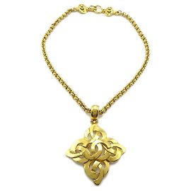 Pendentif Cœur CC Chanel en métal Doré