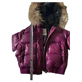 Moncler Hooded Down Jacket Prune Prune