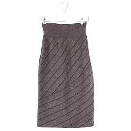 Alaïa Wollrock braun Braun
