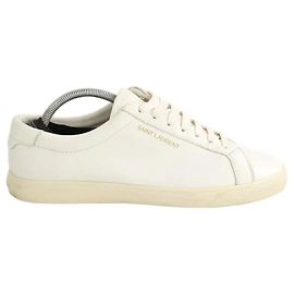 Saint Laurent White leather sneakers White