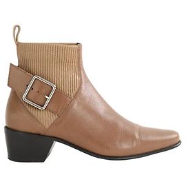 Pierre Hardy Botas de couro marrom com fivelas Marrom