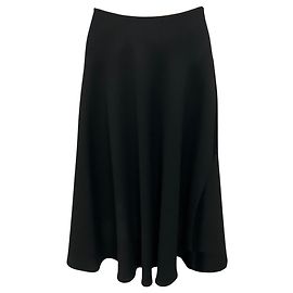 Prada Black Flared Crepe Skirt Black