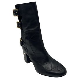Laurence Dacade Black Achille Dorada Leather Boots Black